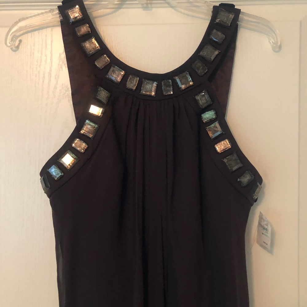 Badgley Mischka Chocolate Silk Gown Size 6-8